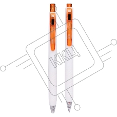 Ручка гелевая автоматическая Deli EG22-OR белый/оранжевый, d=0.5мм, оранжевые чернила, коробка