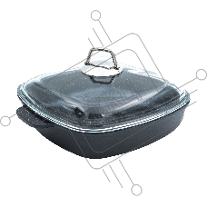 Жаровня квадратная VICTORIA D1126G АЛА 260*260 со стеклянной крышкой