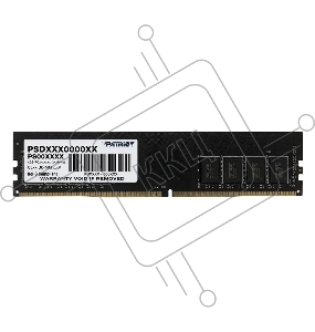 Модуль памяти PATRIOT Signature Line DDR4 Общий объём памяти 8Гб Module capacity 8Гб Количество 1 2666 МГц Множитель частоты шины 19 1.2 В PSD48G26662