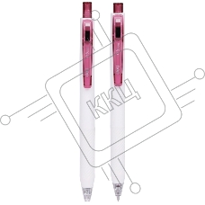 Ручка гелевая автоматическая Deli EG22-PR белый/фиолетовый, d=0.5мм, фиолетовые чернила