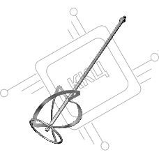 Насадка для миксера Сибртех, для тяжелых растворов,140 х 590 мм, оцинкованная,хвостовик резьба М14