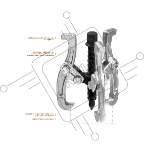 Съемник шарнирный 3-захватный, 160 мм, ЗУБР Профессионал 43318-160