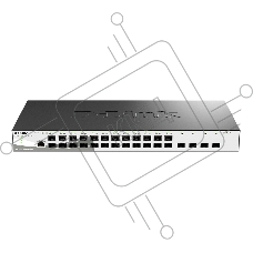 Коммутатор D-Link DGS-1210-28XS/ME/B2A, 24×1 Гбит/с SFP + 4×10 Гбит/с SFP+, настраиваемый