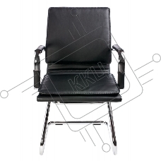 Кресло офисное Бюрократ CH-993-Low-V/Black черный, искусственная кожа, низкая спинка, полозья хром Кресло офисное Бюрократ CH-993-Low-V/Black черный, искусственная кожа, низкая спинка, полозья хром