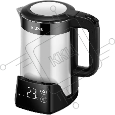 Чайник электрический Kitfort КТ-6691 1.5л. 1500Вт черный/нержавеющая сталь корпус: нерж.сталь/пластик