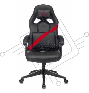 Кресло игровое Zombie 500 черный/красный ткань/эко.кожа крестов. пластик