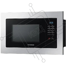 Микроволновая печь встраиваемая Samsung MS23A7013AT/BW серебристый/чёрный, 23 л, 1150 Вт, переключатели - кнопки