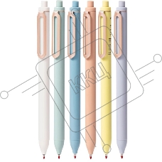 Ручка гелевая автоматическая Deli EG338-BK ассорти, d=0.5мм, черные чернила