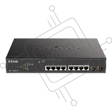 Коммутатор D-Link DGS-1100-10MPPV2/A3A, 8×1 Гбит/с + 2×1 Гбит/с SFP, настраиваемый