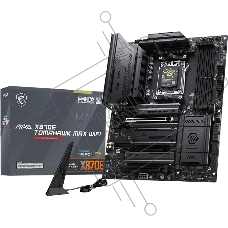 Материнская плата MSI MAG X870E TOMAHAWK MAX WIFI, AM5, AMD X870E, 4xDDR5 (до 256 ГБ), 4xSATA, 4xM.2 (2xPCIe 5.0, 2xPCIe 4.0), 1xPCIe 5.0 x16, 1xPCIe 4.0 x16, 1xPCIe 3.0 x16, 1xHDMI, 1x5Gb LAN, Wi-Fi 7, Bluetooth 5.4, 2xUSB-C 40Gbps (USB4), 1xUSB-C 10Gbps, 2xUSB-A 10Gbps, 3xUSB-A 5Gbps, 4xUSB-A 2.0, 3x3.5 мм + S/PDIF оптический, 7.1, чёрный, ATX