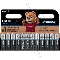 Батарея Opticell Turbo MAX LR6 AA (12шт) блистер