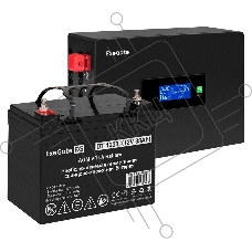 Комплект Источник бесперебойного питания EX295992RUS + батарея 33Aч EX282974RUS 1шт (инвертор, синус, для котла, PF=1, настенный) ExeGate IdealSine SR-600.LCD.2SH <600VA/600W, чистая синусоида, цветной LCD-дисплей, 2*Schuko, крепление настенное, Black> + 