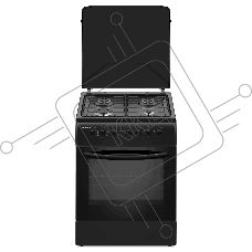 Плита комбинированная Kraft KF-FSK6402EBL, конфорок 4 шт, духовка электрическая, 60 см x 87 см x 63 см