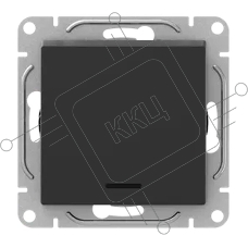 Механизм выключателя EKF UP1-SWB-14 одноклавишный, с подсветкой, черный Эпика