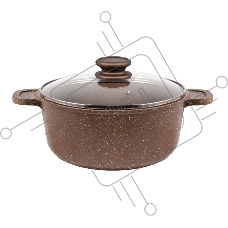 Кастрюля Maunfeld CARMEL MF22CRM01CR, 22 см, 3 л из литого алюминия со стеклянной крышкой