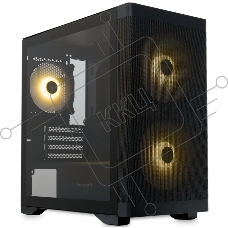 Компьютерный корпус без блока питания HSPD M320, Mesh Mini-tower, черный, slide TG, 0.45 SPCC, 2x140мм ARGb+1x120мм ARGb mATX, mITX 160/340/184мм 2x2.5