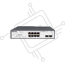 Коммутатор ORIGO OS2410P/120W/A1A, 8×1 Гбит/с PoE + 2×1 Гбит/с SFP, настраиваемый
