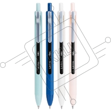 Ручка гелевая автоматическая Deli Linfini EG86-BK ассорти/ассорти, черные чернила, блистер с европодвесом, линия 0.5мм