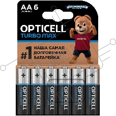 Батарея Opticell Turbo MAX LR6 AA (6шт) блистер