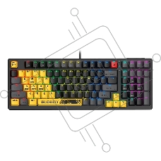 Клавиатура проводная A4Tech Bloody S98 механическая желтый/серый USB for gamer LED (SPORTS LIME)