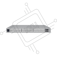 Коммутатор Ubiquiti Enterprise Campus 48 PoE, 16×2.5 Гбит/с PoE + 32×10 Гбит/с PoE + 4×25 Гбит/с SFP28, управляемый