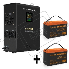 Комплект ИБП EX295998RUS + батарея 100Aч EX285656RUS 2шт (инвертор, синус, для котла, настенный) ExeGate FineSine SX-1500.LCD.AVR.2SH <1500VA/1050W, чистая синусоида, цветной LCD-дисплей, AVR, 2*Schuko, линейно-интерактивный, крепление настенное/универсал