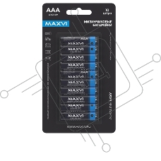 Щелочная батарейка Maxvi AAA (LR03) 10 шт. блистер, alkaline