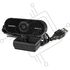 Веб-камера ExeGate Stream C925 Full HD (2Мп, 1920х1080, 1080P, 30fps, поддержка H.264, фиксированный фокус, 4-линзовый объектив, микрофон с шумоподавлением, универсальное крепление, USB, кабель 1,5 м, Windows 7/8/10/11, Mac OS 10.6 и выше, Chrome OS, Andr