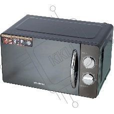 Микроволновая печь Hyundai HYM-M2007 черный/хром, 20 л, 700 Вт, переключатели - поворотный механизм