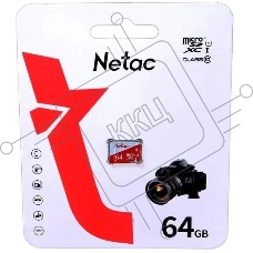 Карта памяти Netac P500 ECO 64GB MicroSDXC U1/C10 up to 80MB/s, retail pack card only