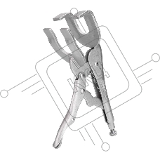 Зажимные клещи для сварки Deli DL20017 230мм, регулировочный винт