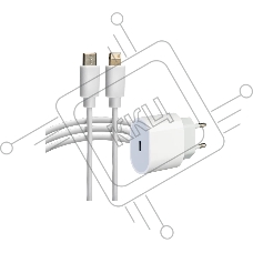 Сетевое зарядное устройство Rexant USB-C, 20Вт в комплекте с кабелем USB-C – Lightning