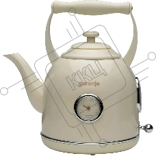 Чайник электрический Gorenje K17CLINGOR 1.7л. 2000Вт бежевый (корпус: металл)