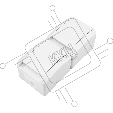 Блок вертикальный 2 розетки (керамика) INDUSTRIAL IP54 с заземлением, о/у, белый KRANZ