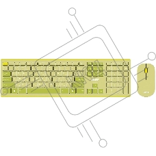 Клавиатура + мышь Acer OCC205 беспроводной USB, 1200 dpi, зеленый/желтый