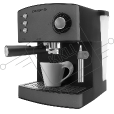 Кофеварка рожковая Polaris PCM 1527E Adore Crema серый, исп. кофе - молотый, 1.5 л, 850 Вт, 15 Бар.