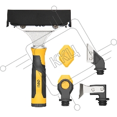Шпатель-скребок многофункциональный 6-в-1 Deli DL365108  прорезиненная рукоятка