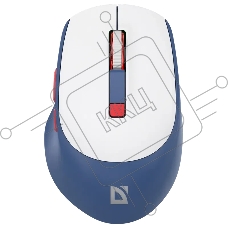 Мышь беспроводная Defender Belsa MB-249 белый/синий, 3200 dpi, радиоканал, Bluetooth, USB, кнопки - 6