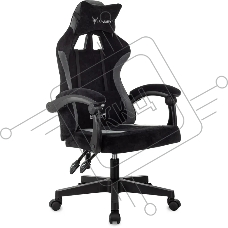 Кресло игровое Knight Wolf черный/серый крестов. пластик