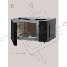 Микроволновая печь Tuvio MW01BB 20 л с регулировкой мощности и таймером, черная