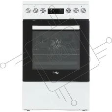 Плита электрическая Beko FSM57300GW белый, конфорок 4 электрических, духовка 55 л, 50 см x 85 см x 60 см