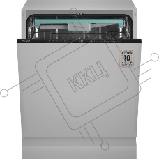 Встраиваемая посудомоечная машина Weissgauff BDW 6135 D Inverter AutoOpen Timer Floor, серебристый, 59.8 см, 14 компл., 49 дБ, класс А+++