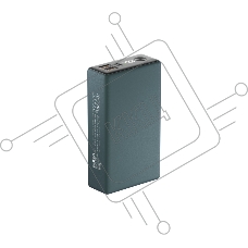 Внешний аккумулятор OLMIO QX-20, 20000mAh, 22.5W, QuickCharge3.0/PowerDelivery, LCD, темно-зеленый