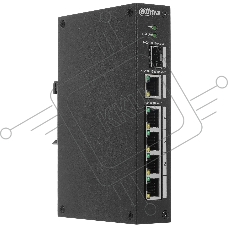 Коммутатор Dahua DH-PFS3106-4T, 4×100 Мбит/с + 1×1 Гбит/с + 1×1 Гбит/с SFP, неуправляемый