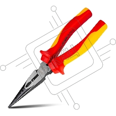 Диэлектрические удлиненные плоскогубцы Deli DL512108 200мм, сталь Cr-V, сертификат VDE для работ под напряжением до 1000 В