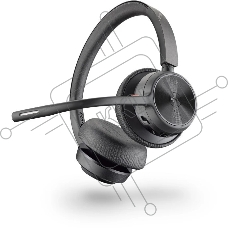 Гарнитура Plantronics Voyager 4320 UC чёрный, беспроводная + проводная, Bluetooth, до 47 ч