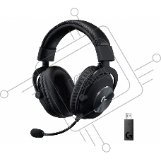 Гарнитура проводная с микрофоном Logitech Pro X LIGHTSPEED черный мониторные BT оголовье (981-000907)