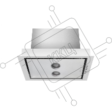 Вытяжка встраиваемая Gefest BO 4603 белый, 52 см, 800 куб. м/ч, 78 дБ