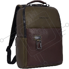 Рюкзак Piquadro Harper CA4818AP/VETM, кожа, зеленый/темно-коричневый