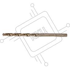 Сверло по металлу Denzel 3,2 мм, HSS Co-8%